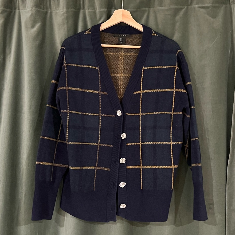 Women’s plaid cardigan | Tahari